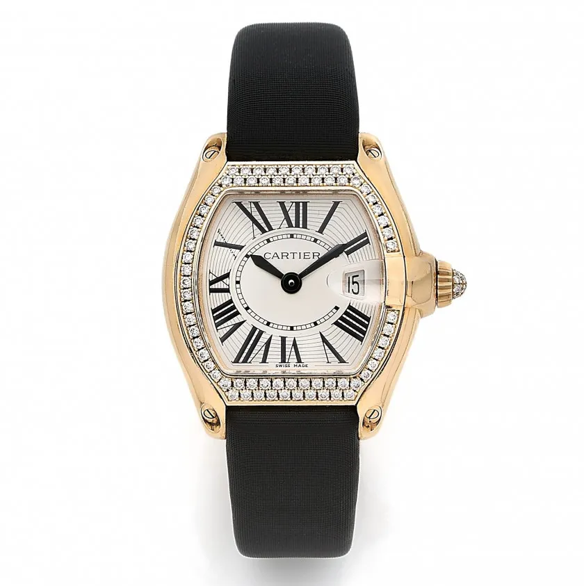 Cartier Roadster 2676 32mm Yellow gold Silver and pink