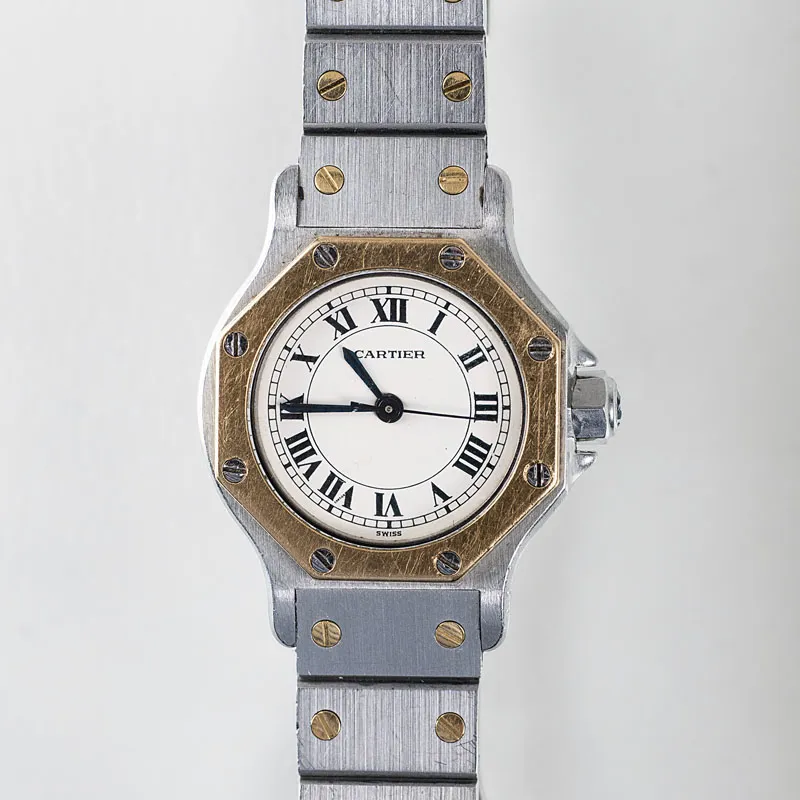 Cartier Santos 0907 25mm Yellow gold White