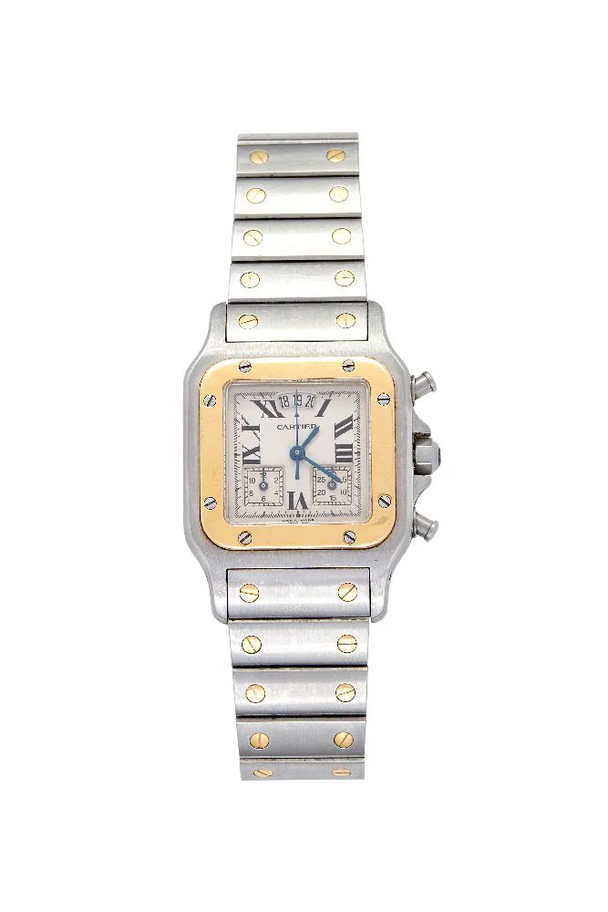 Cartier Santos 2425 29mm Yellow gold and Stainless steel Silver