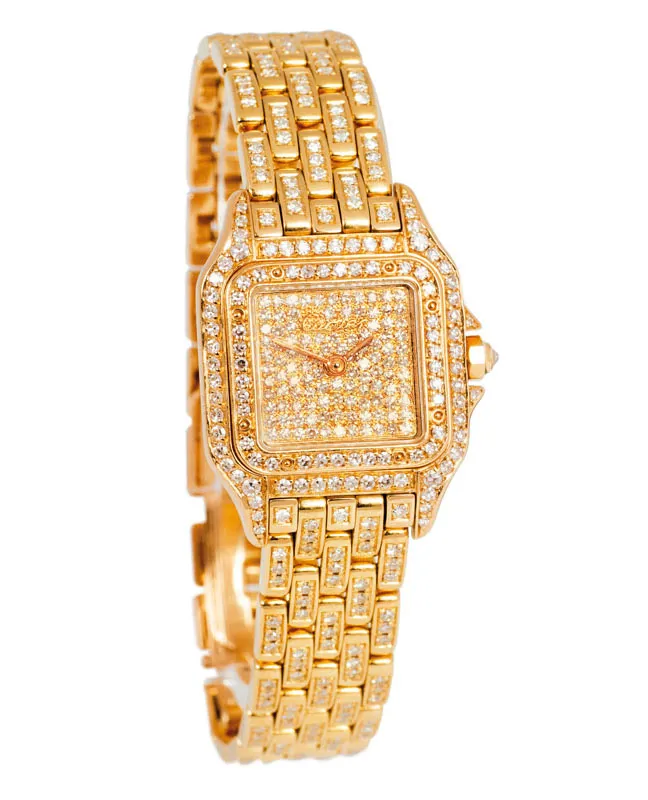 Cartier Santos 866919 21.5mm Yellow gold Diamond