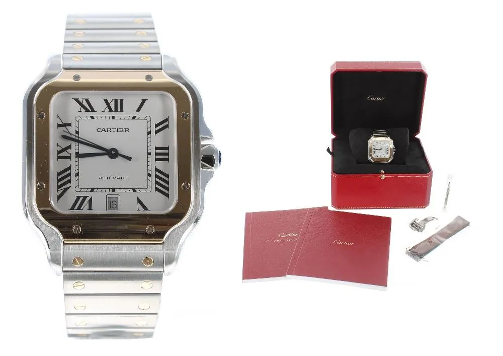 Cartier Santos W2SA0006 41mm Yellow gold and Stainless steel Silver 1