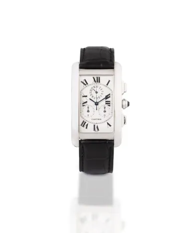 Cartier American Tank 2312 26.5mm White gold Silver