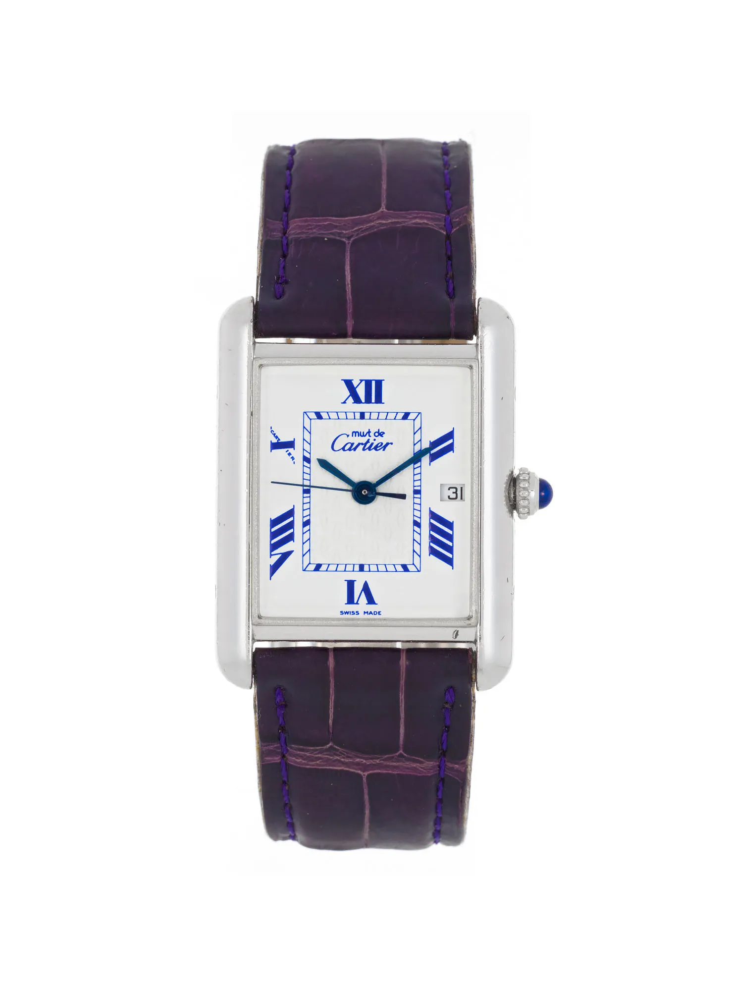 Cartier Tank 2414 24mm Stainless steel White