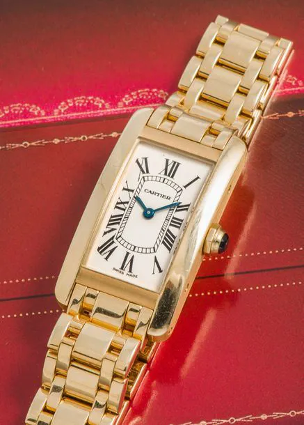 Cartier Tank 2482 35mm Yellow gold Silver