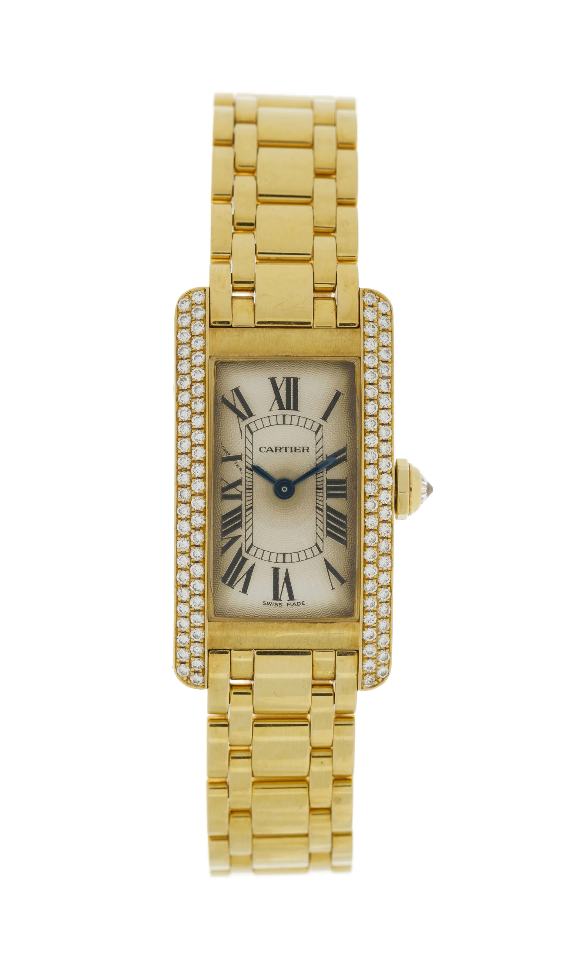 Cartier Tank 2482 19mm Yellow gold White