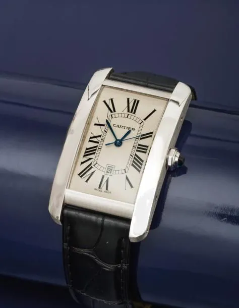 Cartier Tank W2603256 45mm White gold Silver