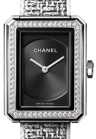 Chanel Boy-Friend H4877 21.5mm Stainless steel Black