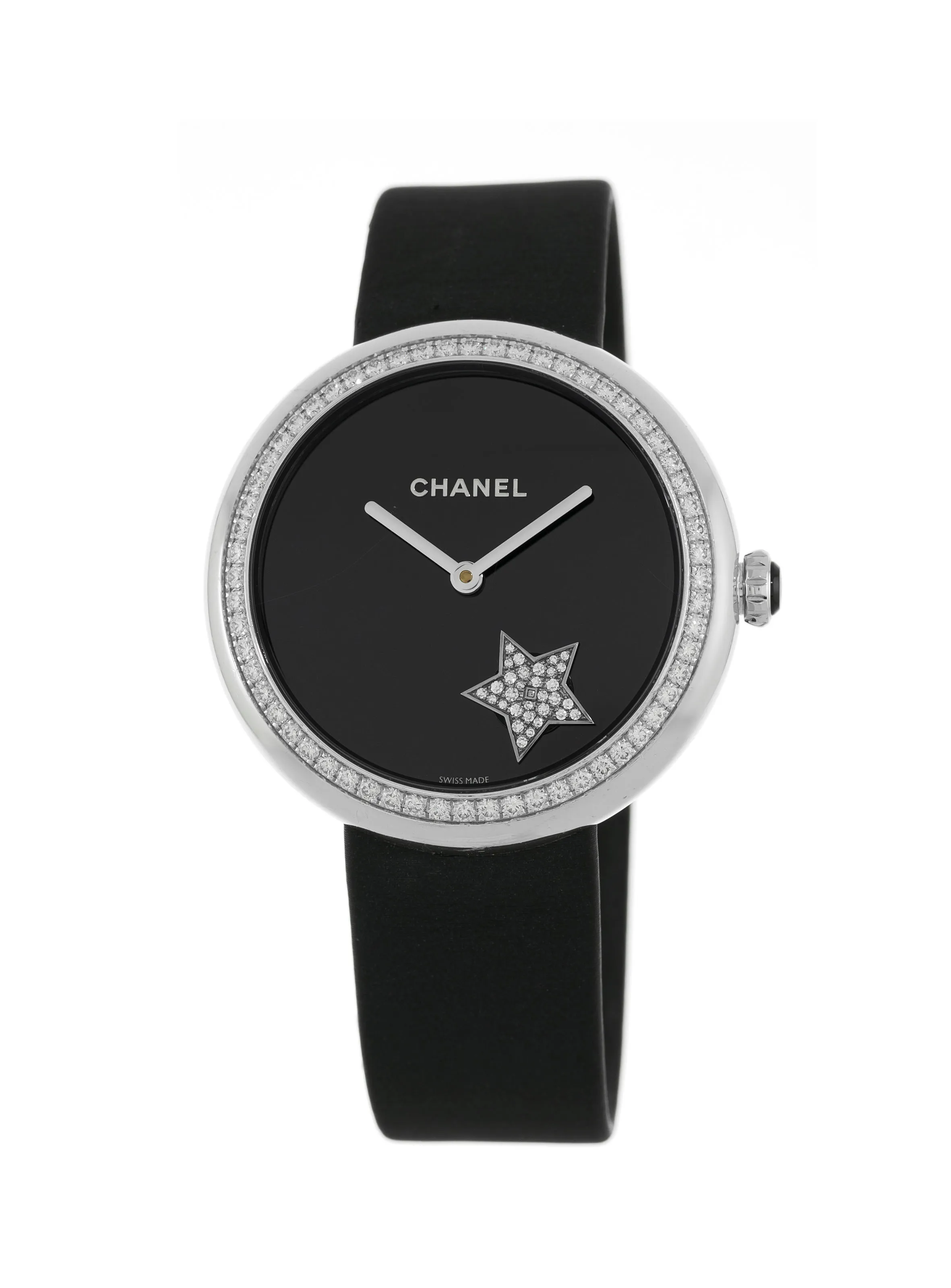 Chanel Mademoiselle H2928 37mm White gold Black