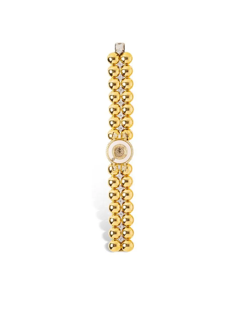 Chopard Happy Diamonds 4097 23mm Yellow gold Silver