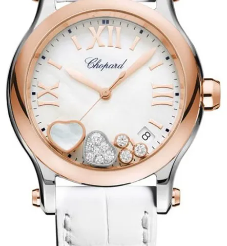 Chopard Happy Sport 278582-6009 36mm Yellow gold and Stainless steel White