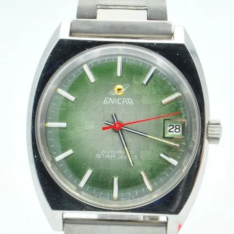 Enicar 35mm Stainless steel Green