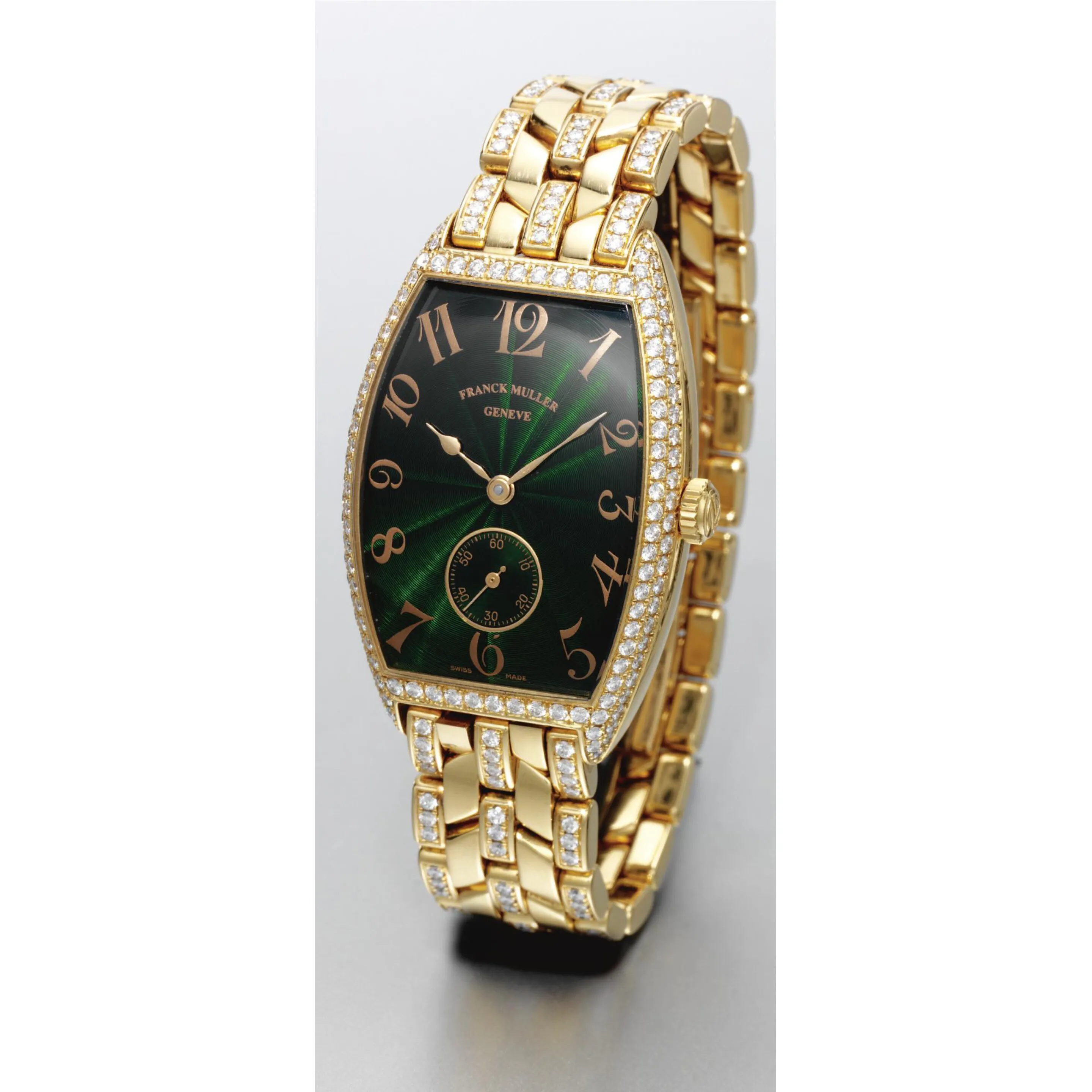 Franck Muller 2851 S6 38mm Yellow gold Green