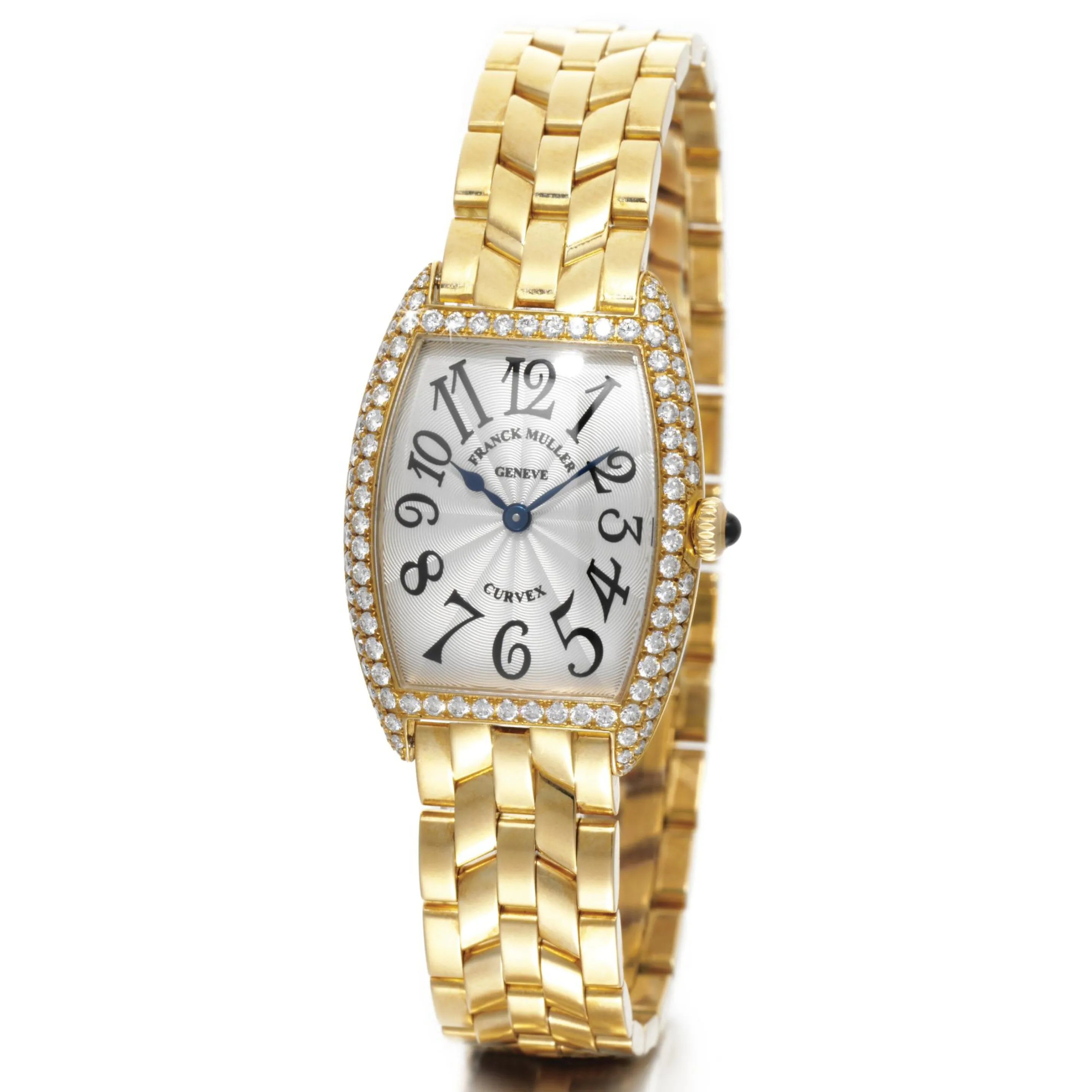 Franck Muller Cintree Curvex 1752 35mm Yellow gold Silver