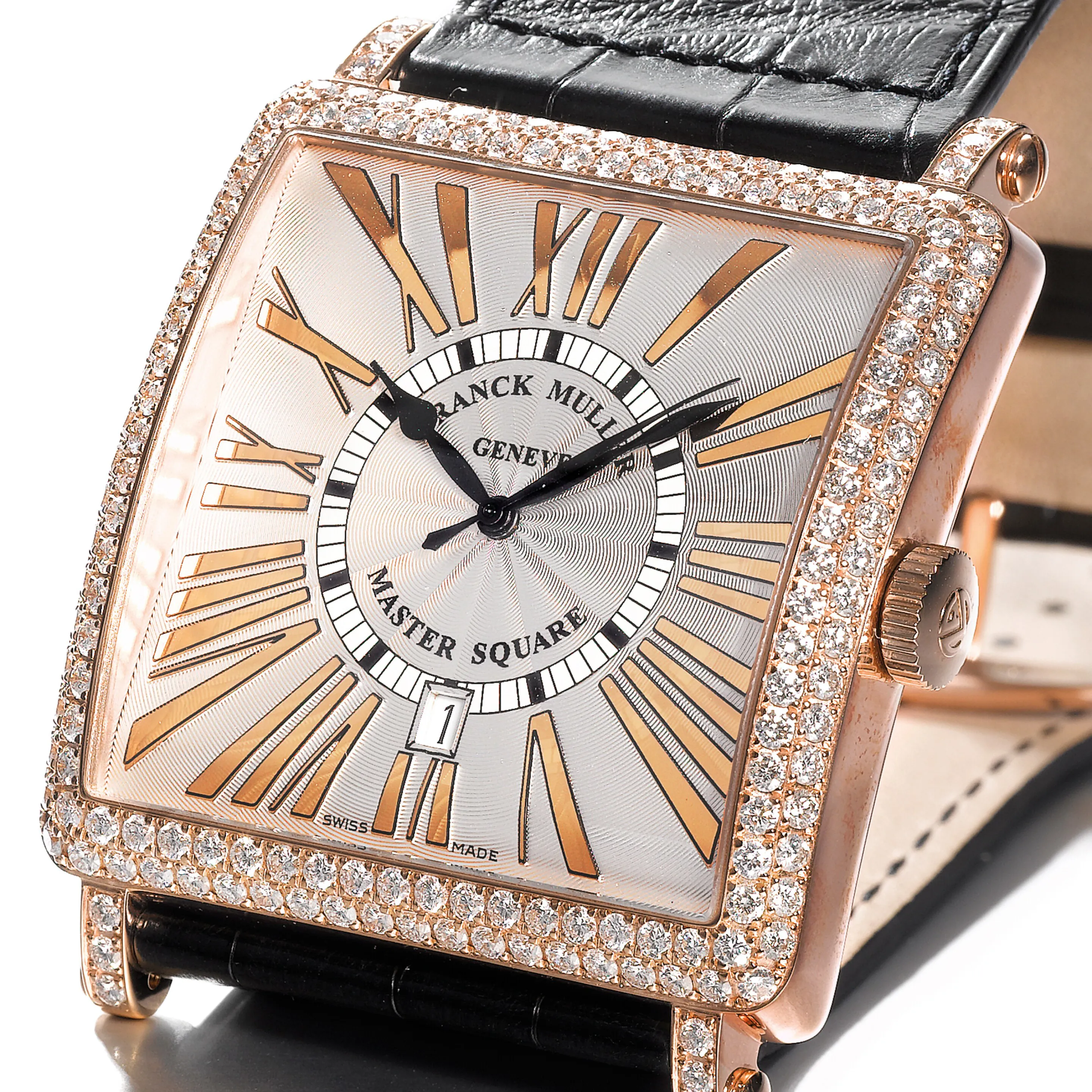 Franck Muller 6000 42.5mm Rose gold Silver