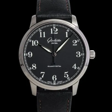 Glashütte Senator 1-36-01-03-02-01 40mm Stainless steel Black