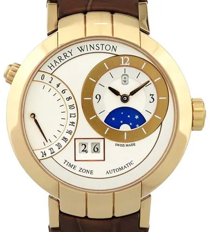 Harry Winston Premier prnatz41rr001 41mm Red gold Silver