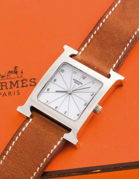 Hermès HH1.510 30mm Stainless steel White