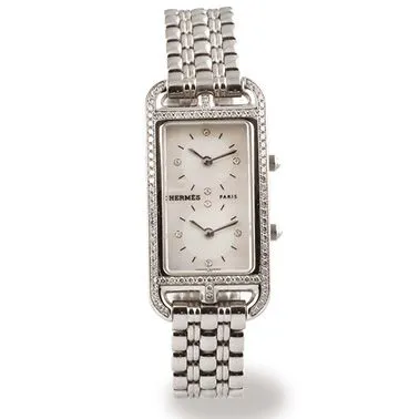 Hermès Nantucket CC3-230 20mm Stainless steel Mother-of-pearl