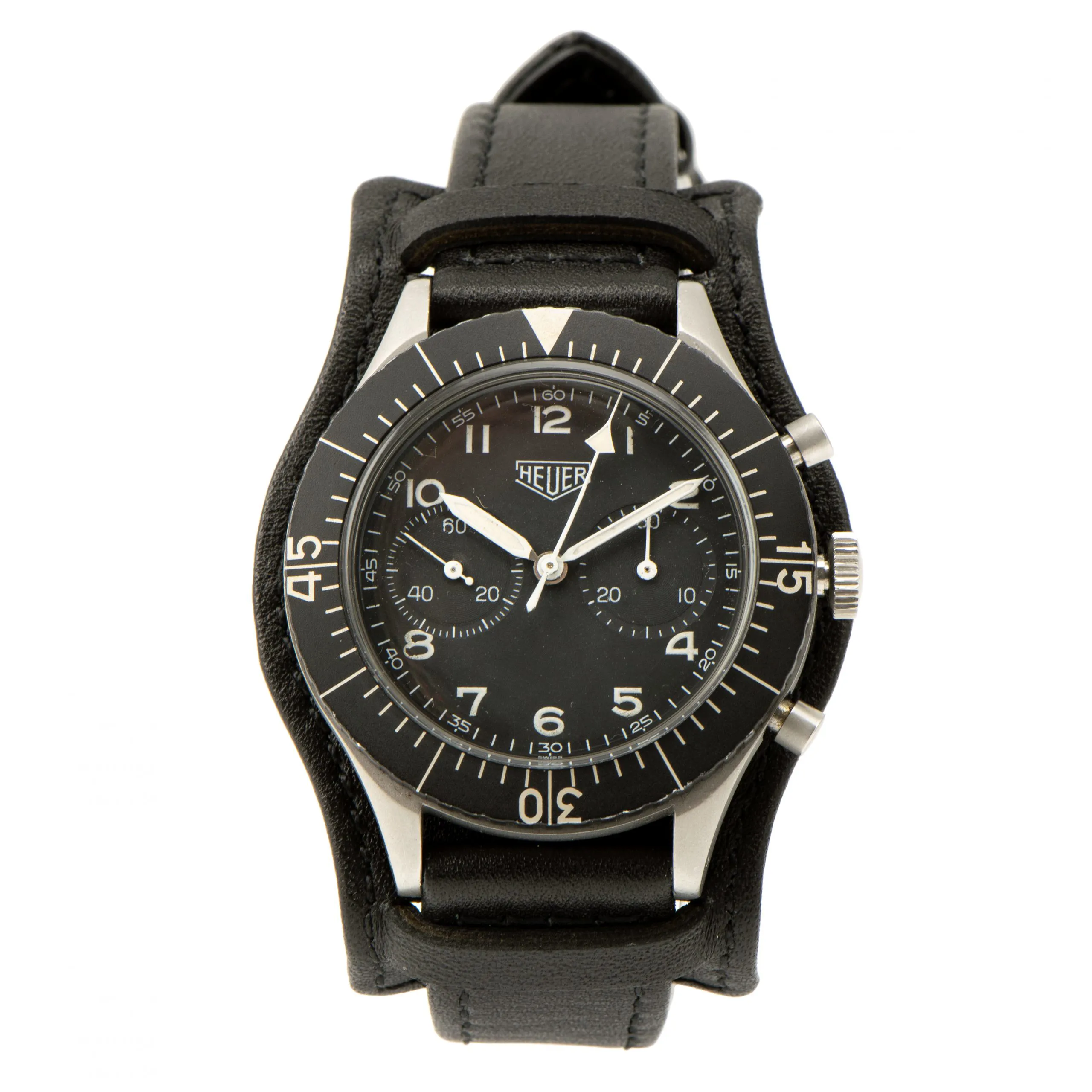 Heuer 1550 SG Stainless steel Black