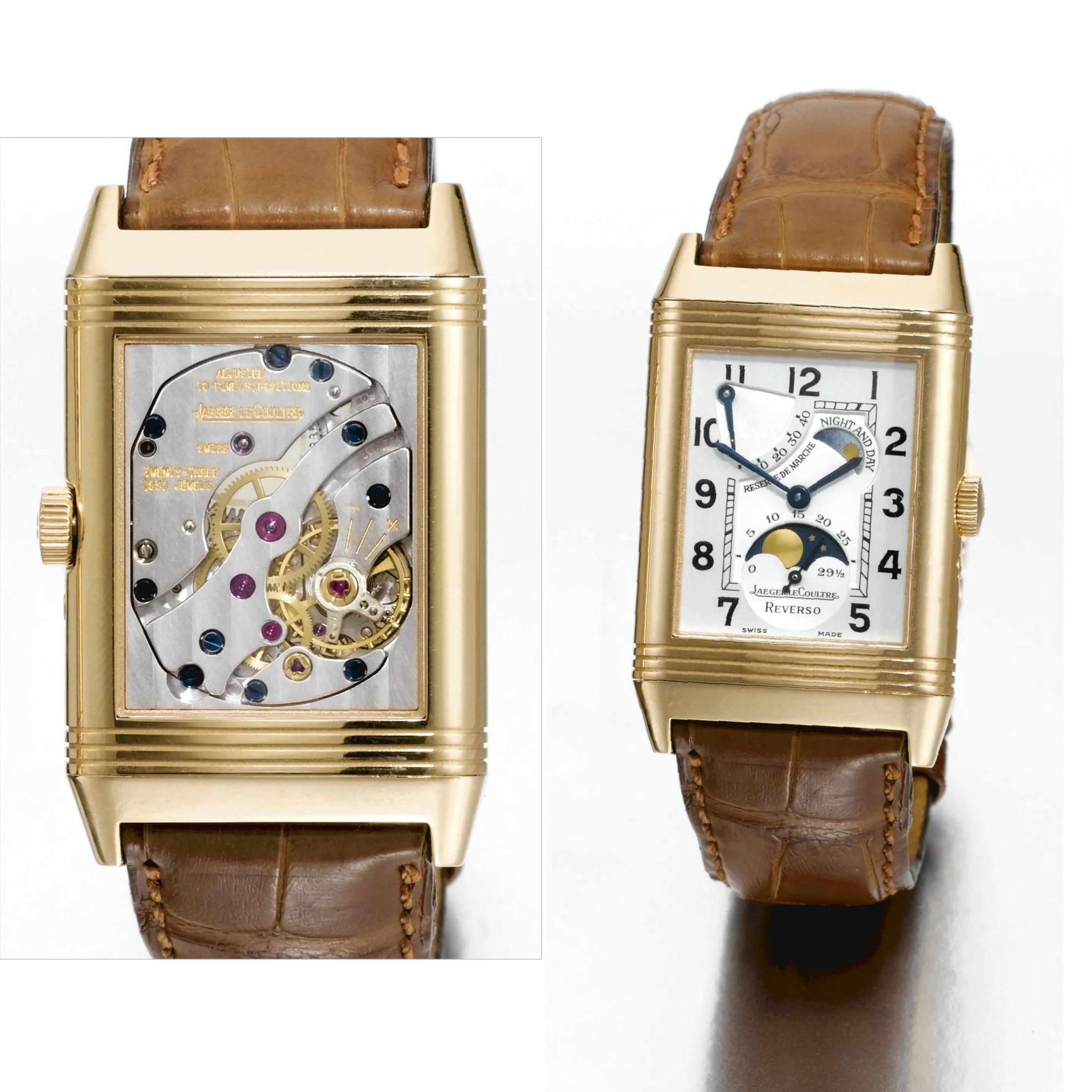 Jaeger-LeCoultre Reverso 270.2.63 42mm Yellow gold Silver