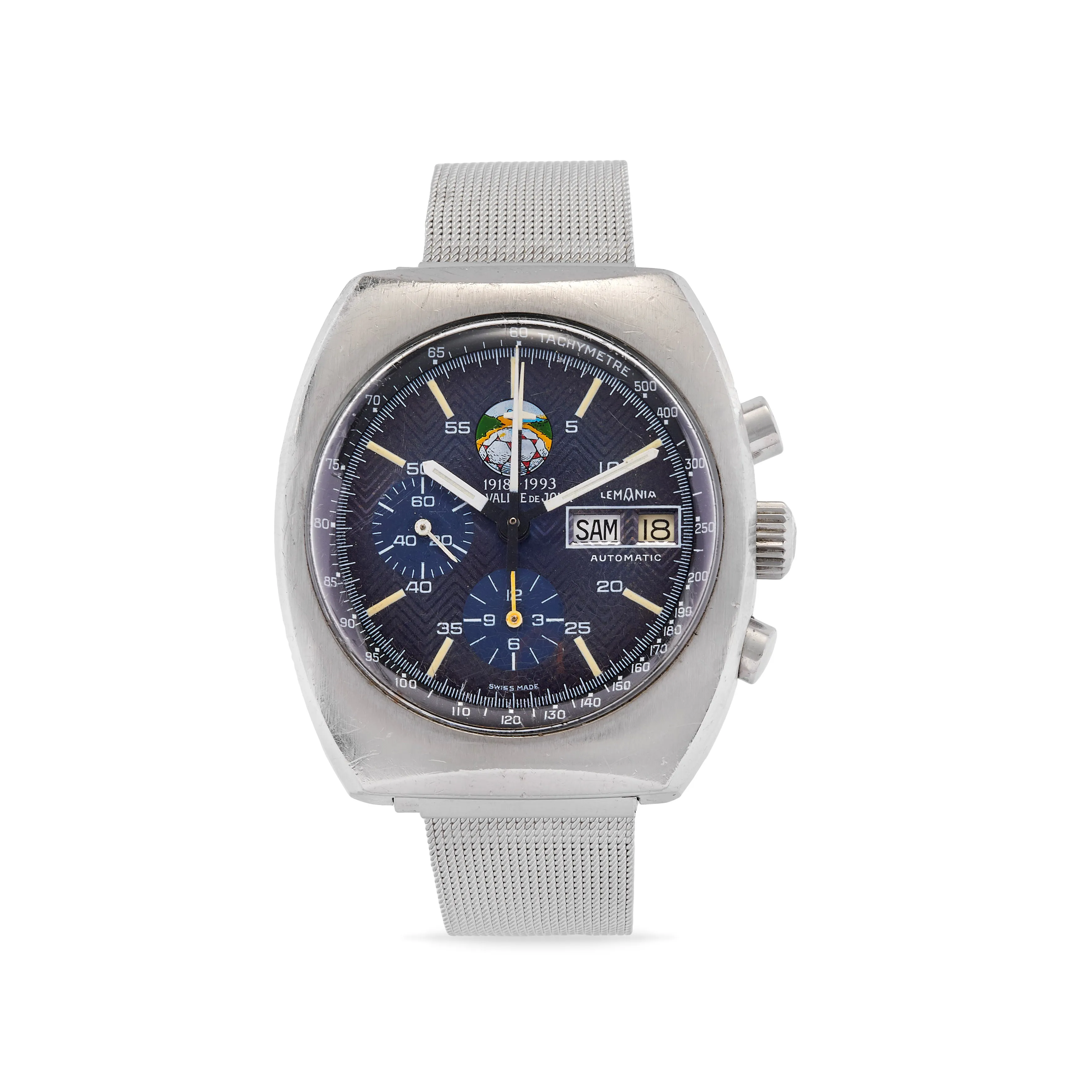 Lemania Chronograph 11003 43mm Stainless steel Blue