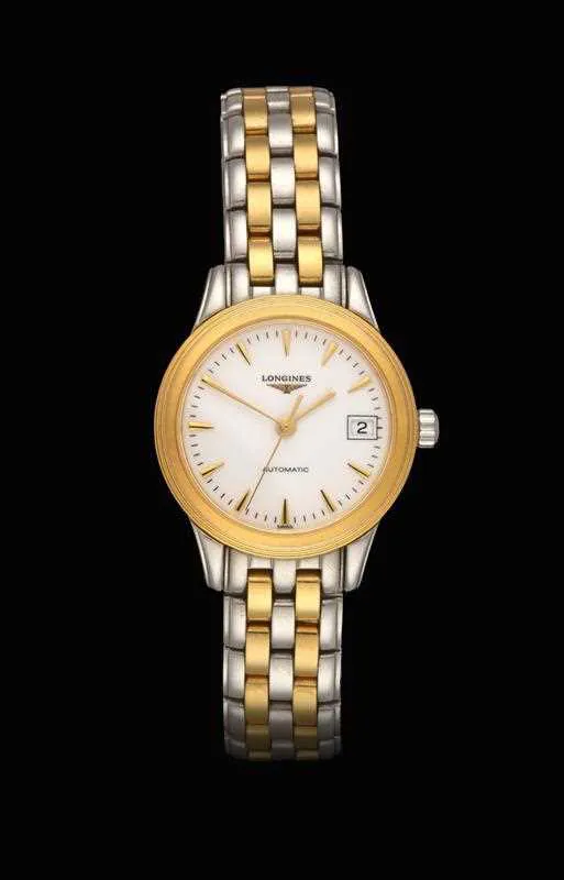 Longines Flagship L4.274.3 26mm Yellow gold and Stainless steel White