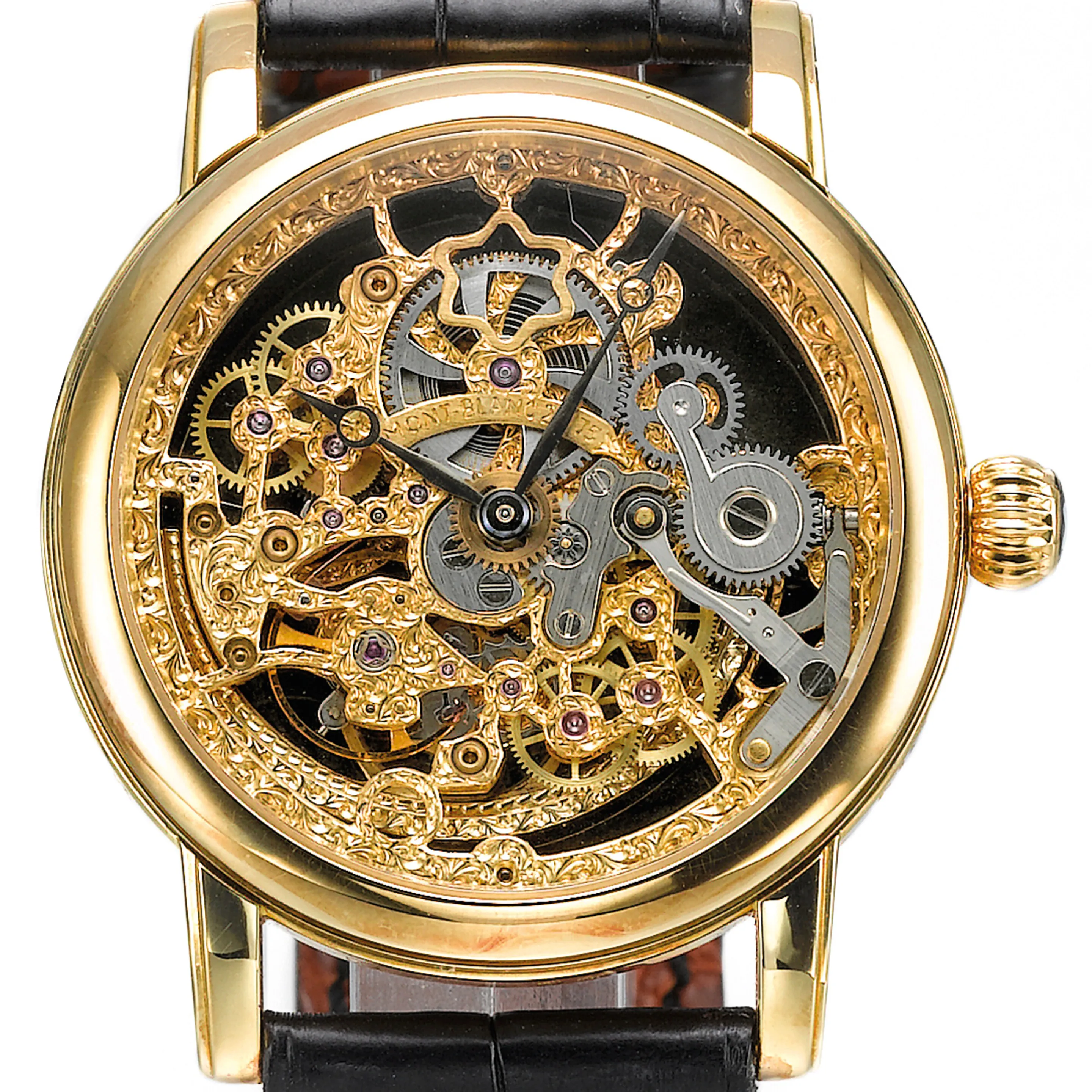 Montblanc 33.5mm Yellow gold Skeletonized