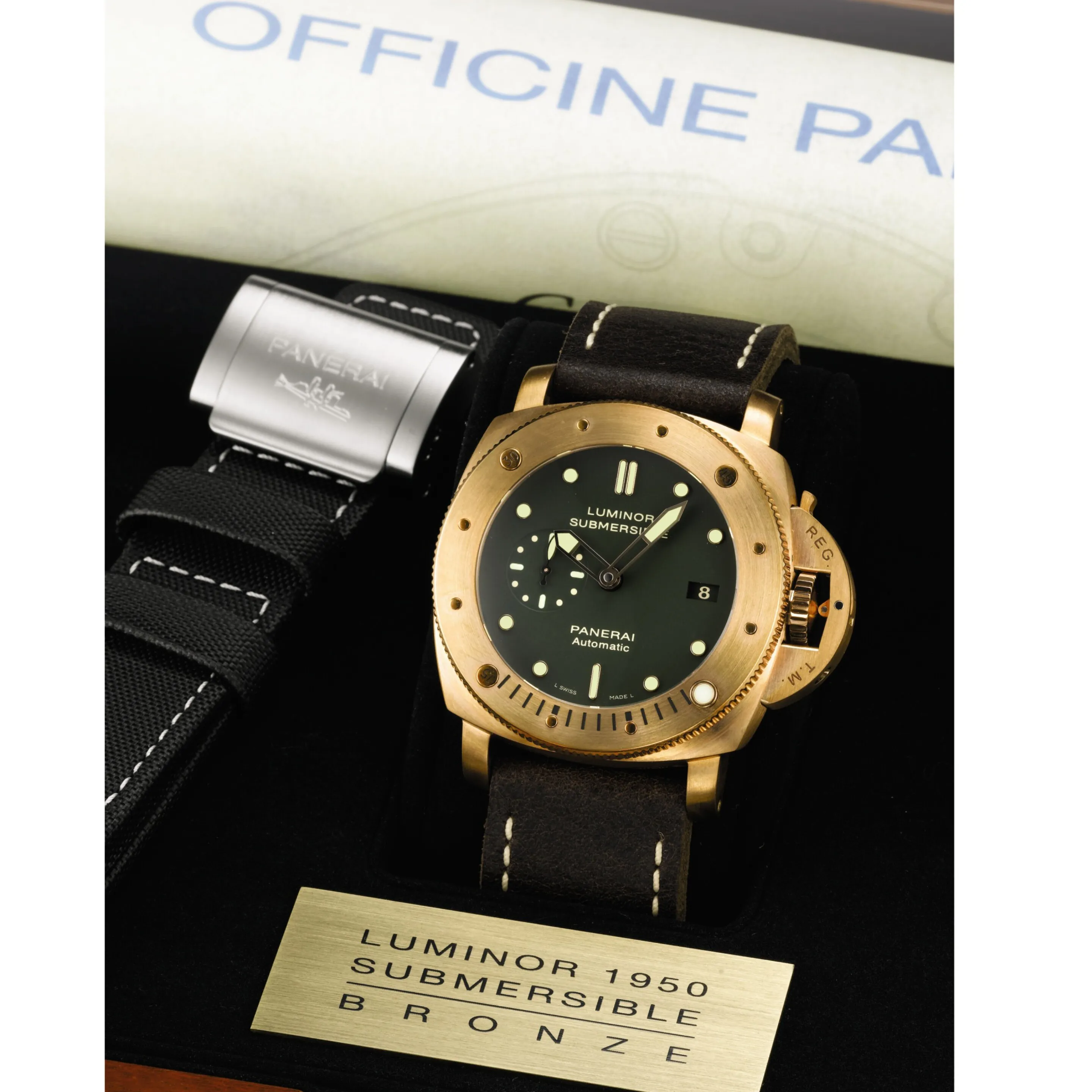 Panerai Luminor Submersible PAM 00382 47mm Bronze and Titanium Green