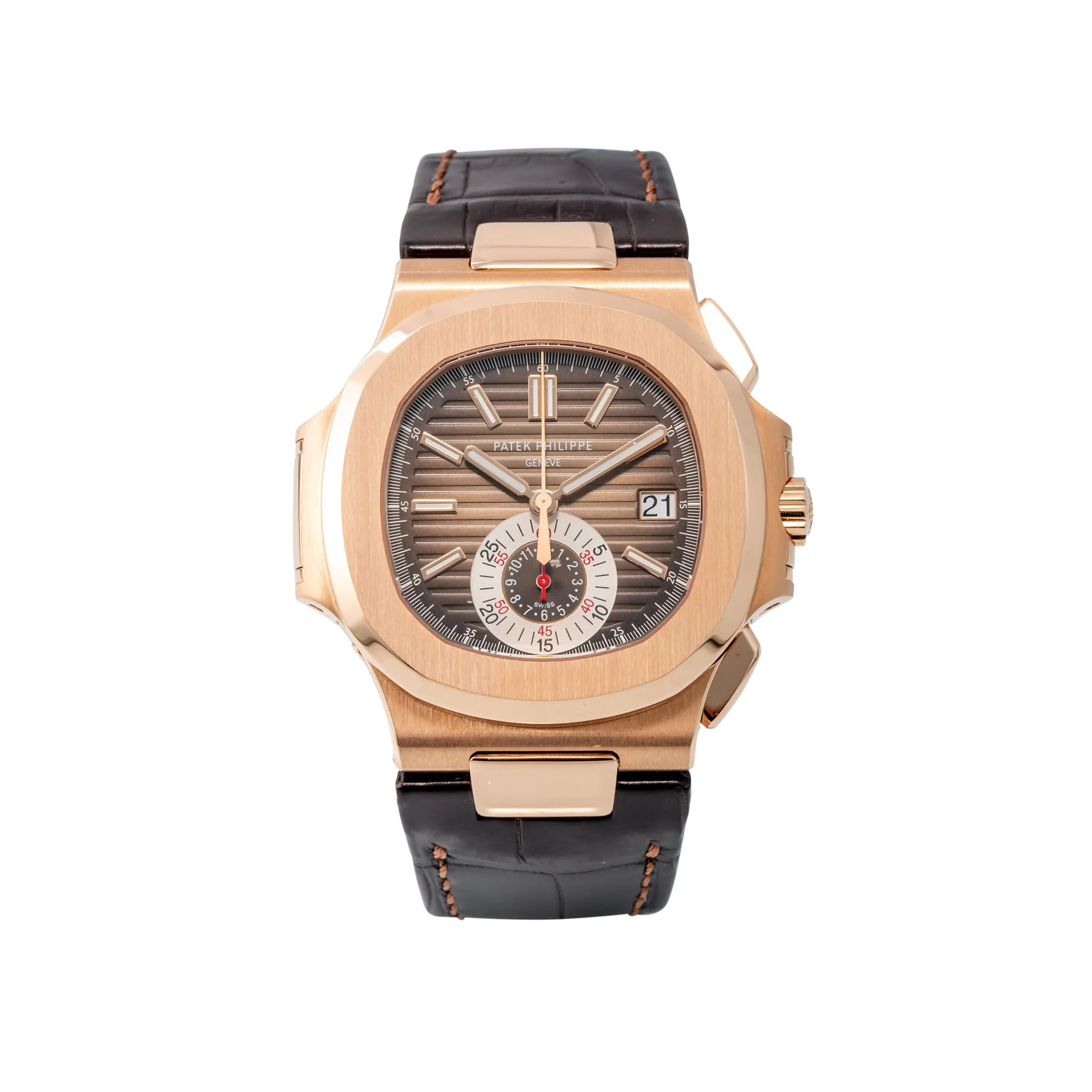 Patek Philippe Nautilus 5980R-001 39mm Rose gold Brown