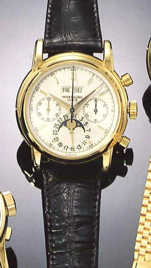 Patek Philippe Perpetual Calendar Chronograph 2499/100 38mm Yellow gold Silver