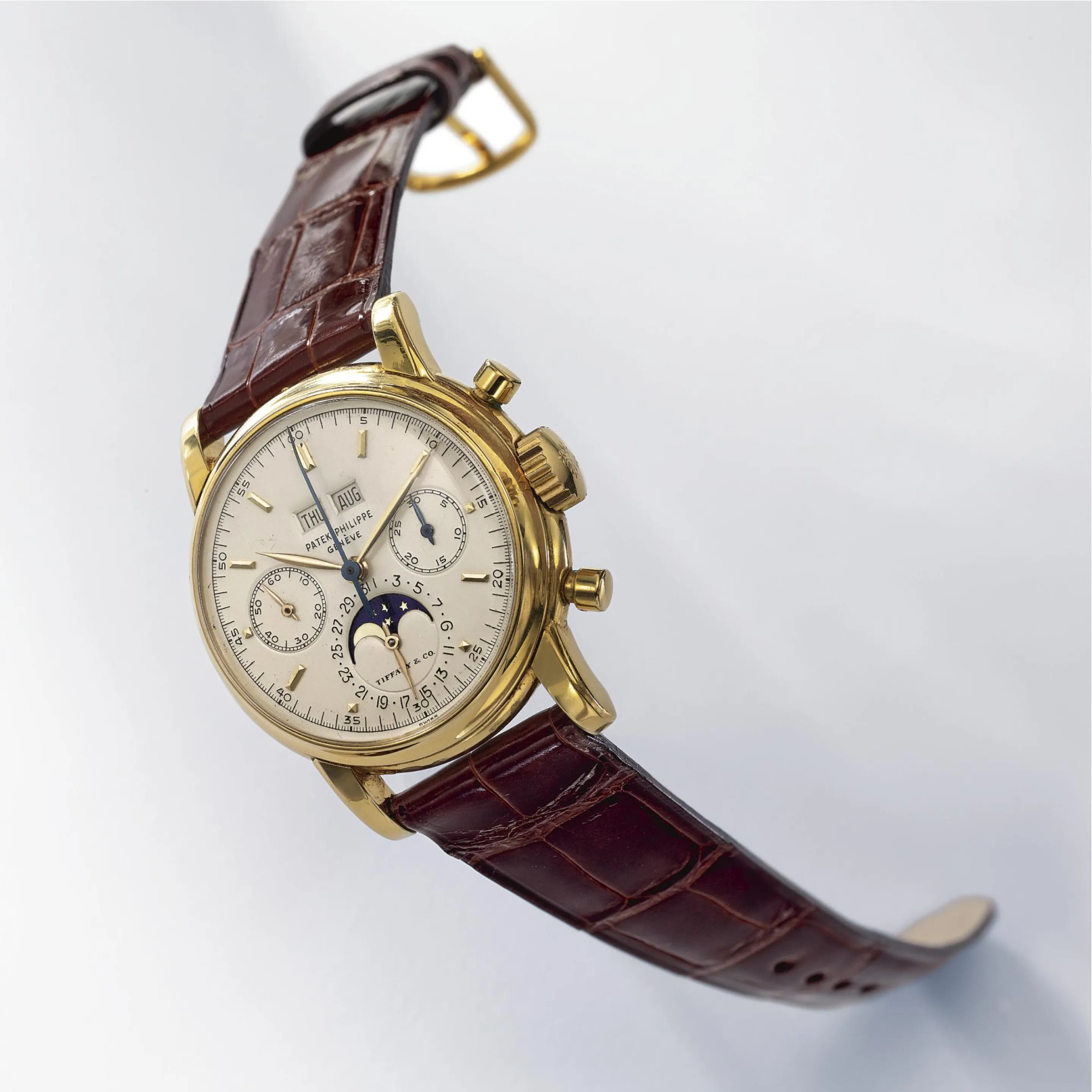 Patek Philippe Perpetual Calendar Chronograph 2499 37mm Yellow gold Silver