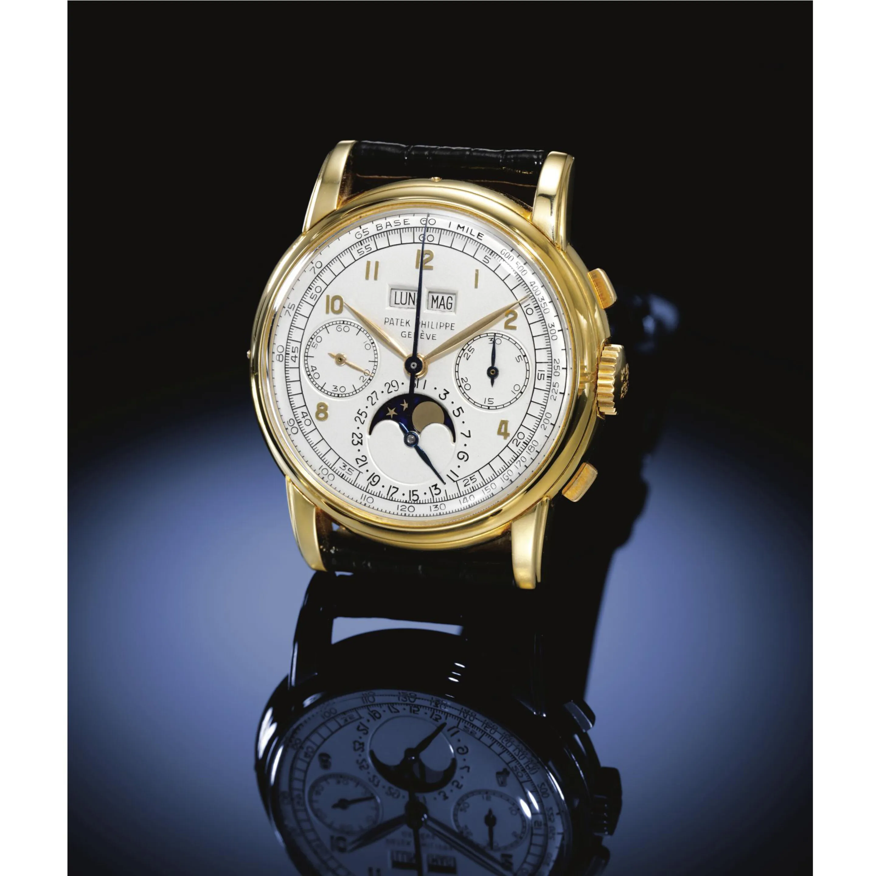 Patek Philippe Perpetual Calendar Chronograph 2499 37.5mm Yellow gold Silver