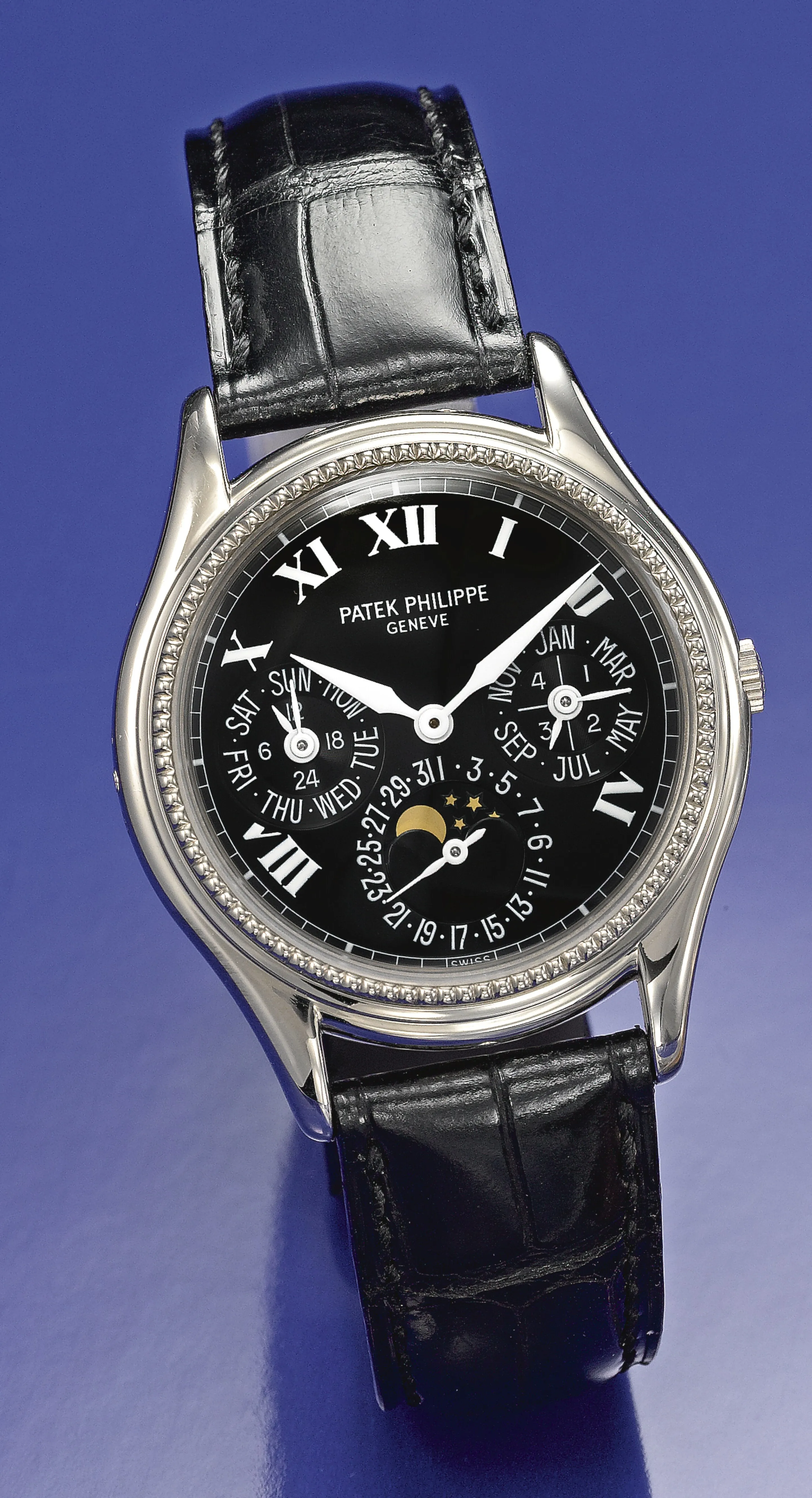 Patek Philippe Perpetual Calendar 5038 36mm White gold Black