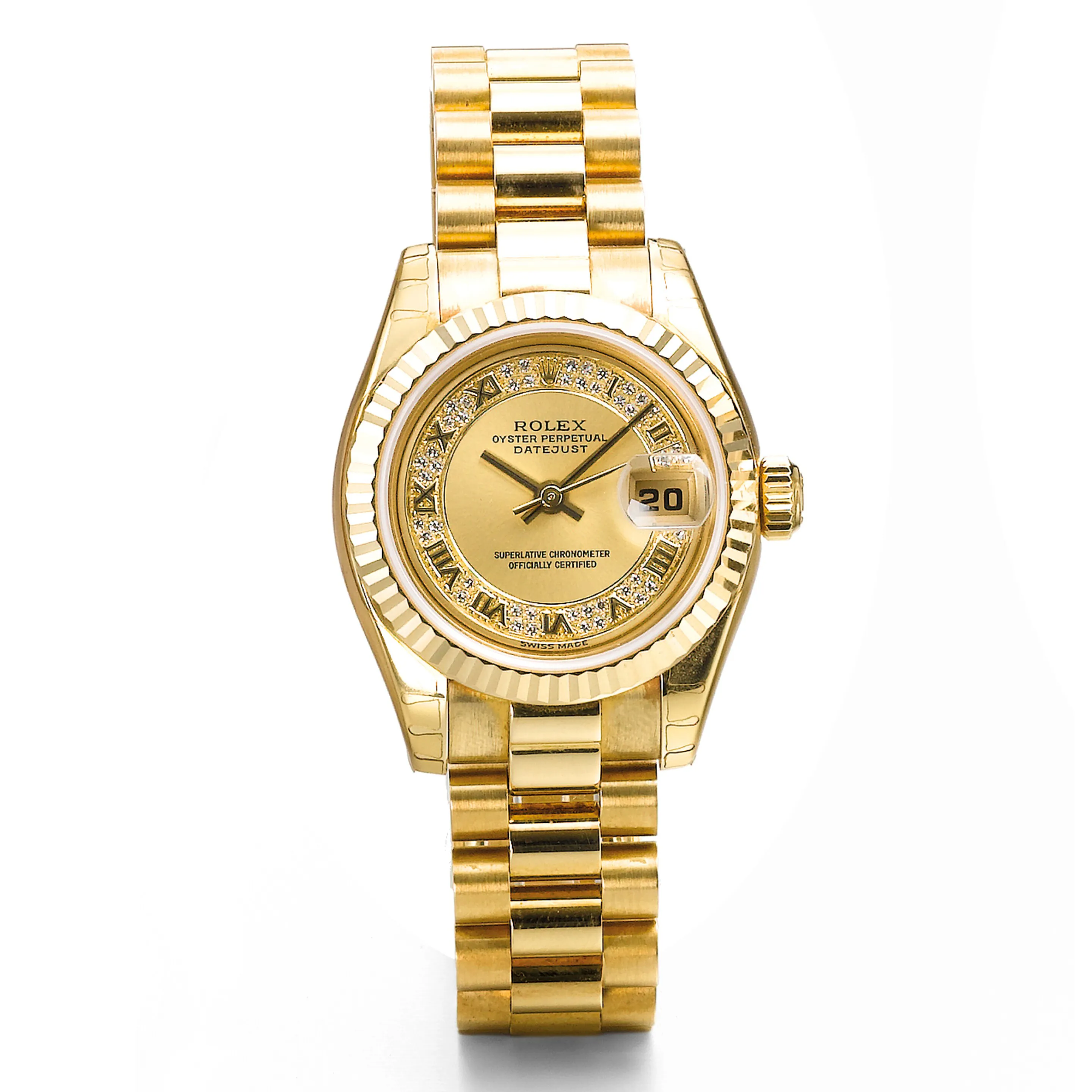 Rolex Lady-Datejust 179178 26mm Yellow gold Gilt dial