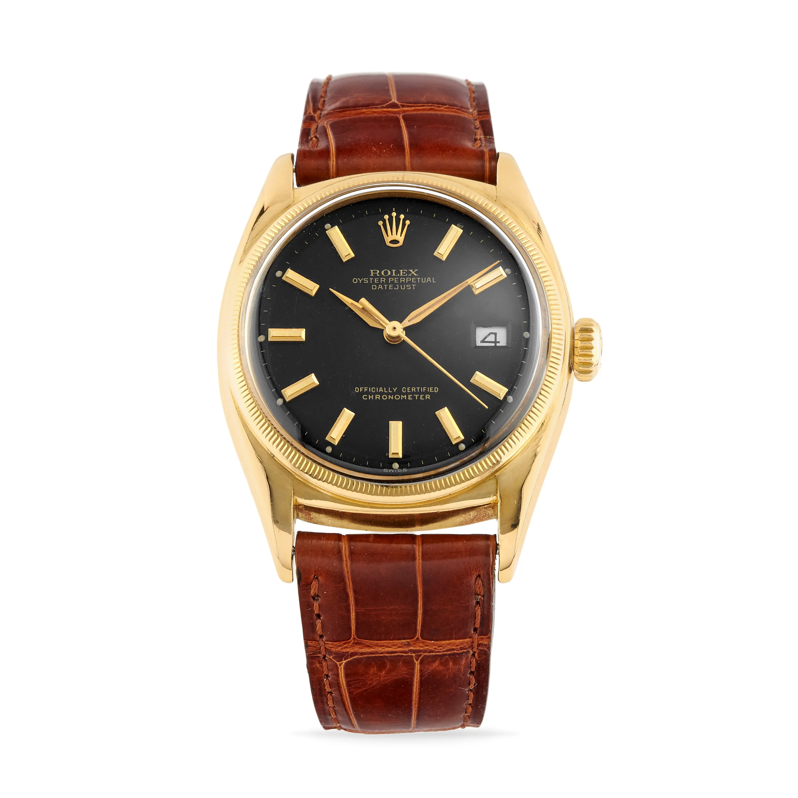 Rolex Datejust 36 6105 36mm Yellow gold Black