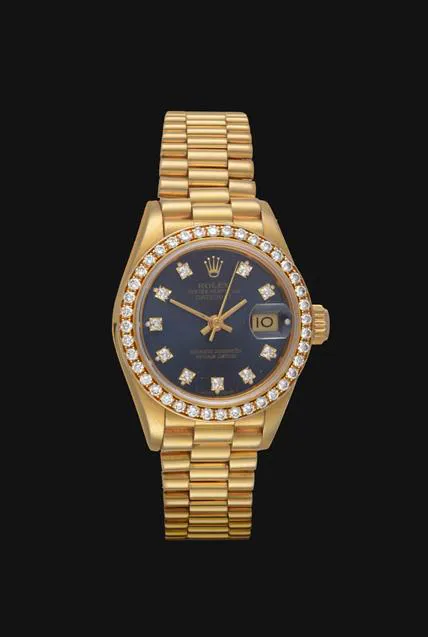 Rolex Lady-Datejust 69138 25mm Yellow gold Blue