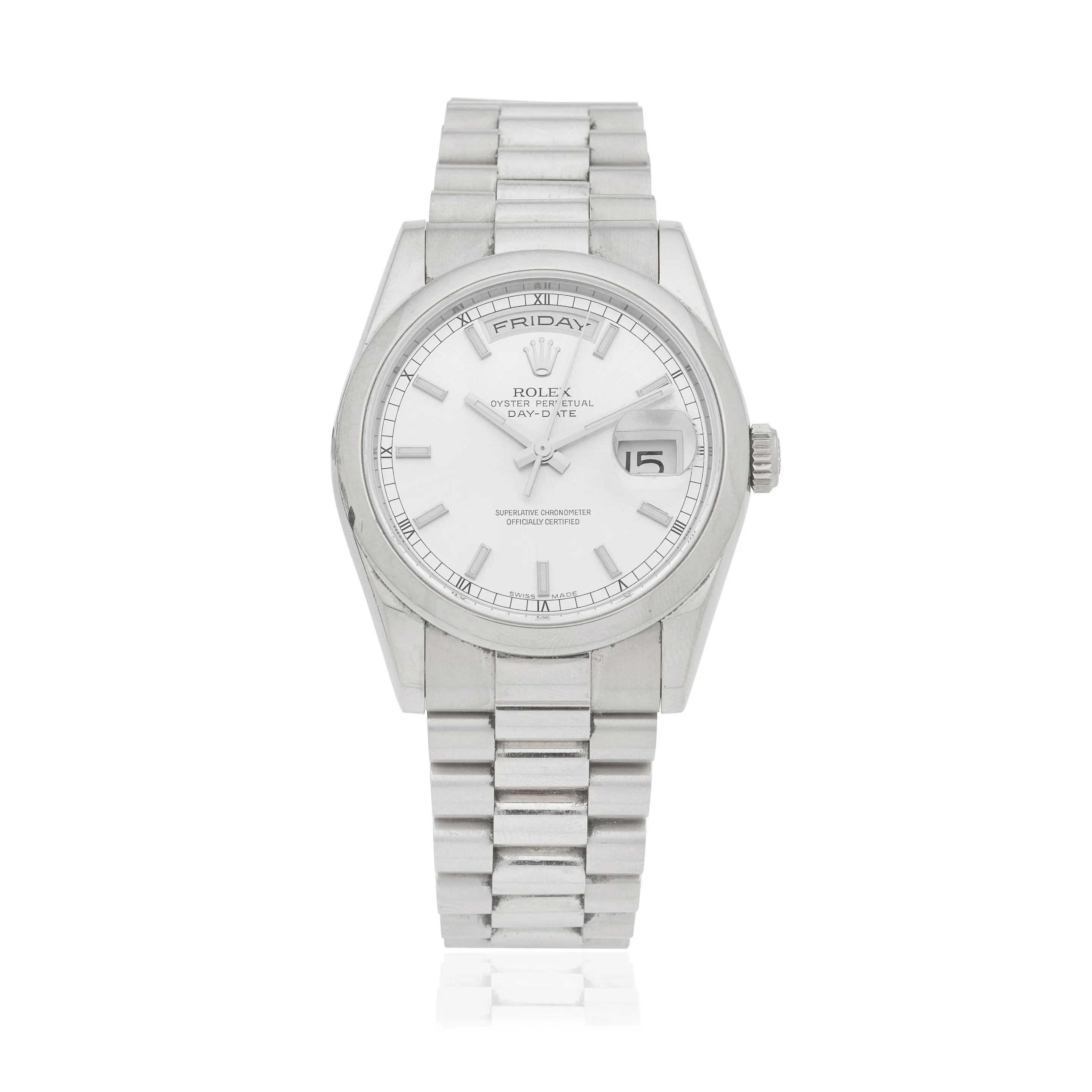 Rolex Day-Date 36 118209 36mm White gold Silver