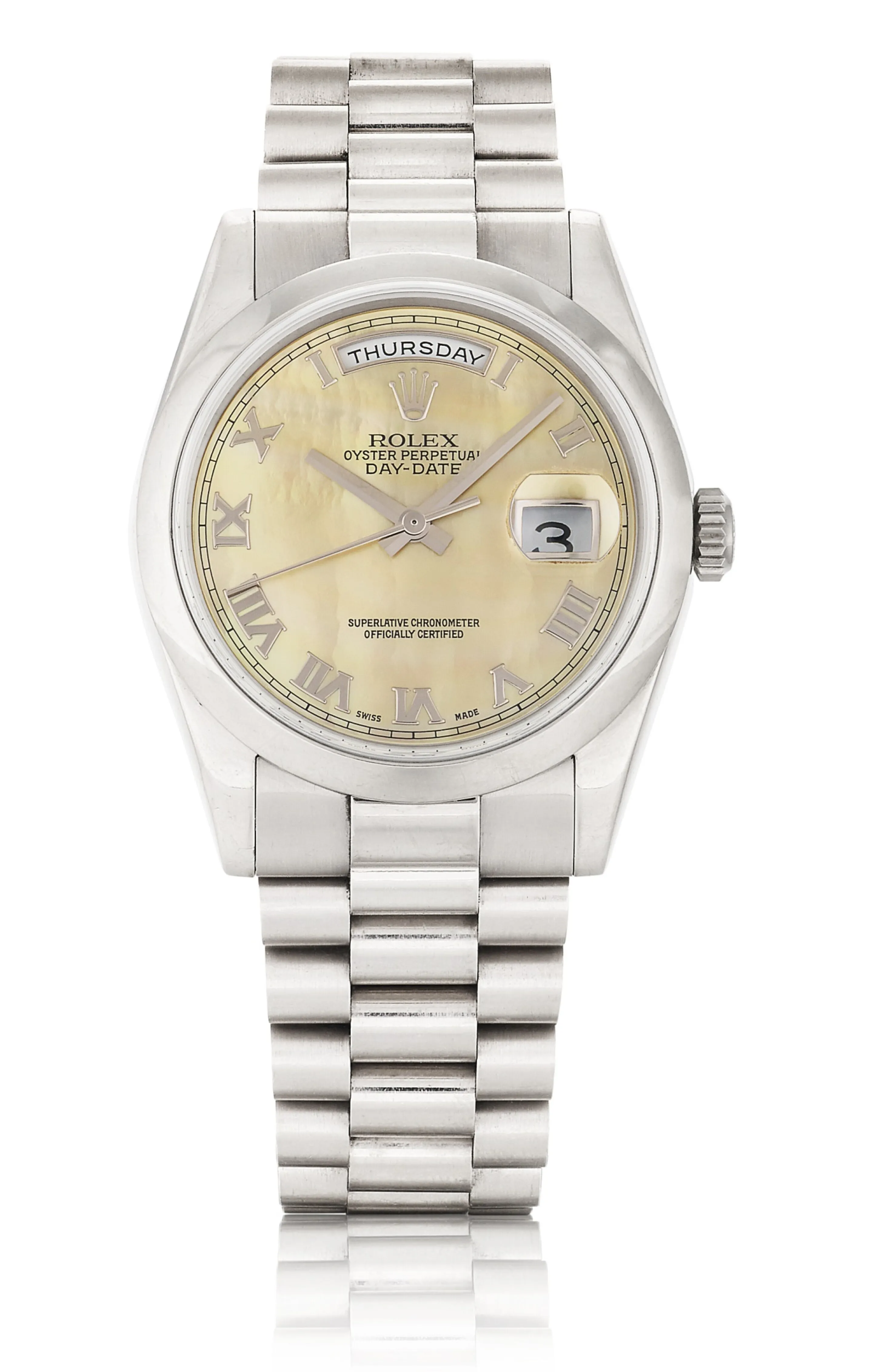 Rolex Day-Date 36 118209 36mm White gold Mother-of-pearl