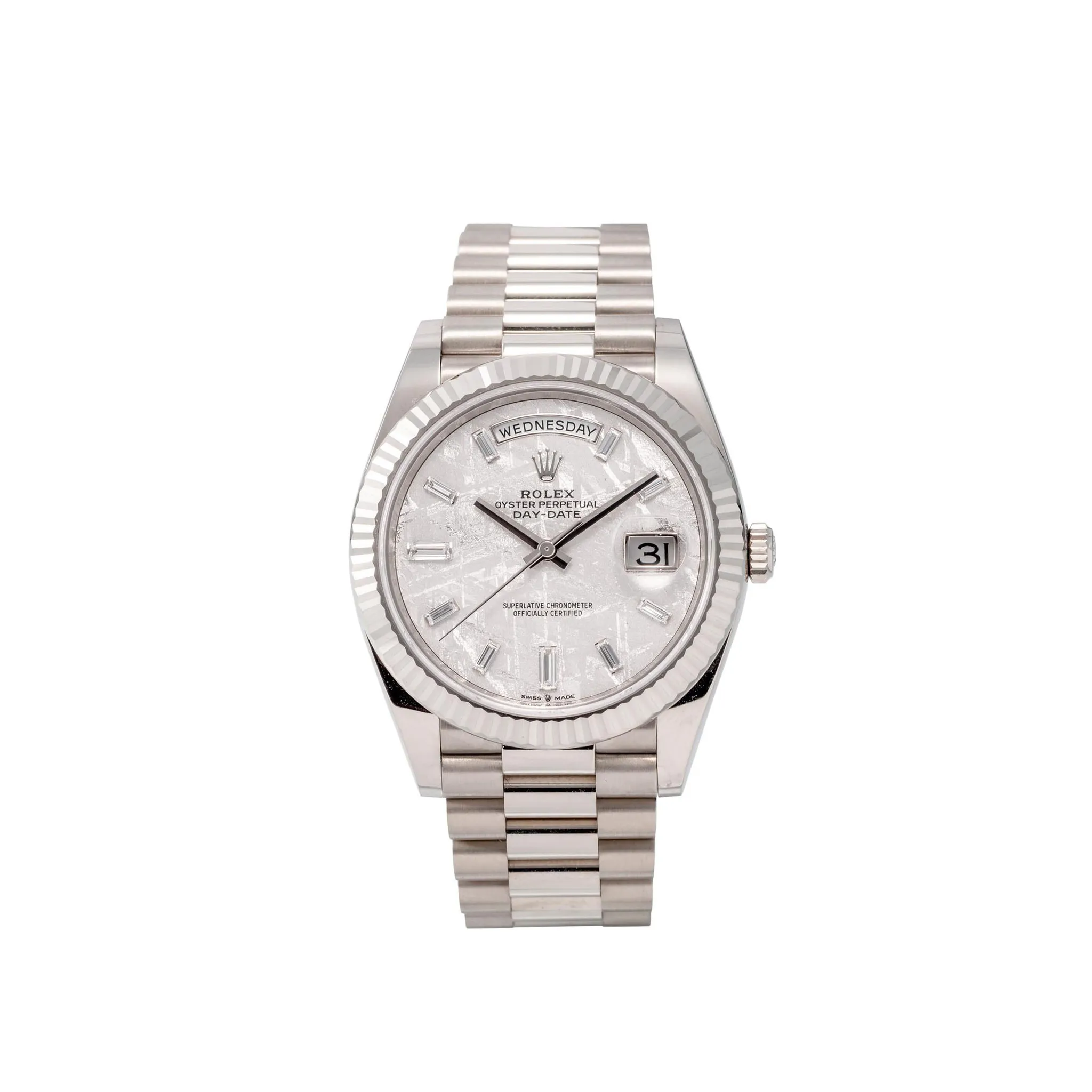 Rolex Day-Date 40 228239 40mm White gold Silver