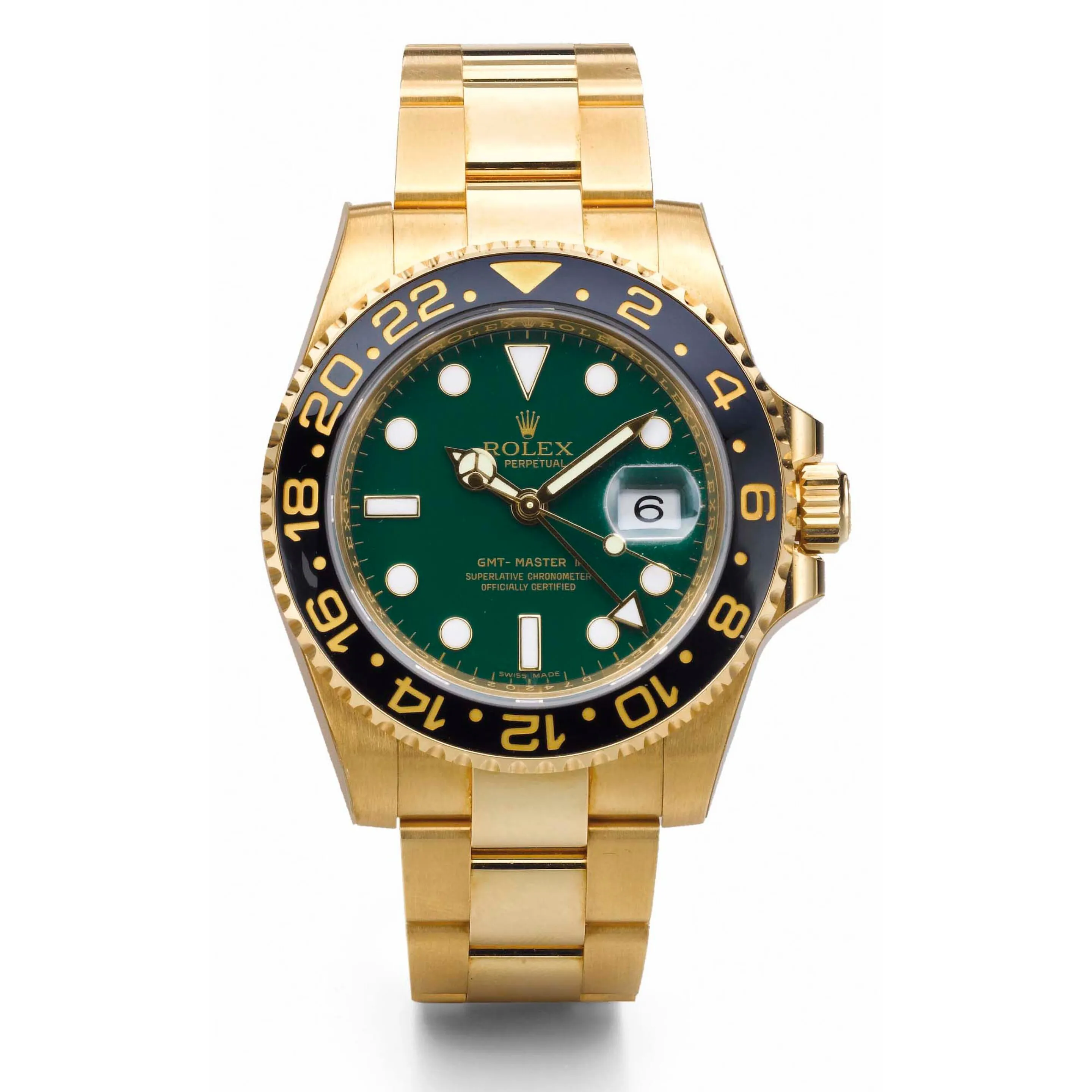 Rolex GMT-Master II 116718 40mm Yellow gold Green