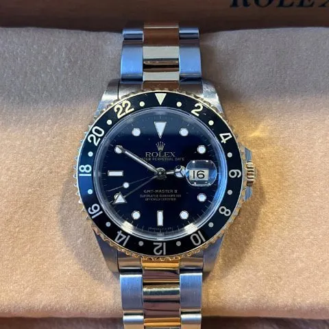 Rolex GMT-Master II 16713 40mm Yellow gold and Stainless steel Black