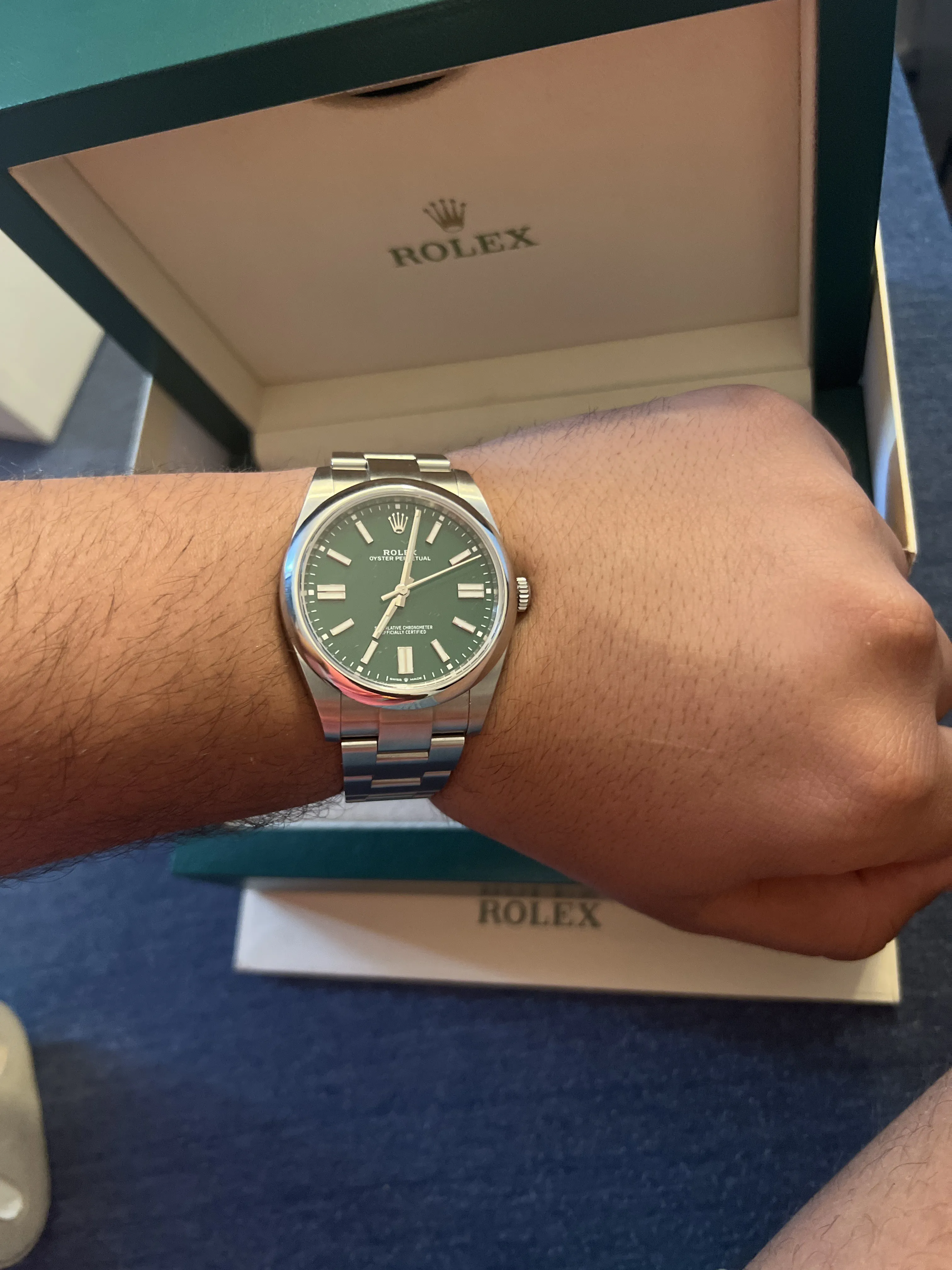 Rolex Oyster Perpetual 41 124300 41mm Stainless steel Green 4