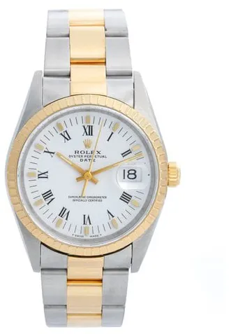Rolex Oyster Perpetual Date 15223 34mm Steel White