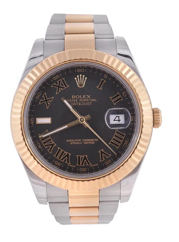 Rolex colour 11633 49mm Yellow gold Black