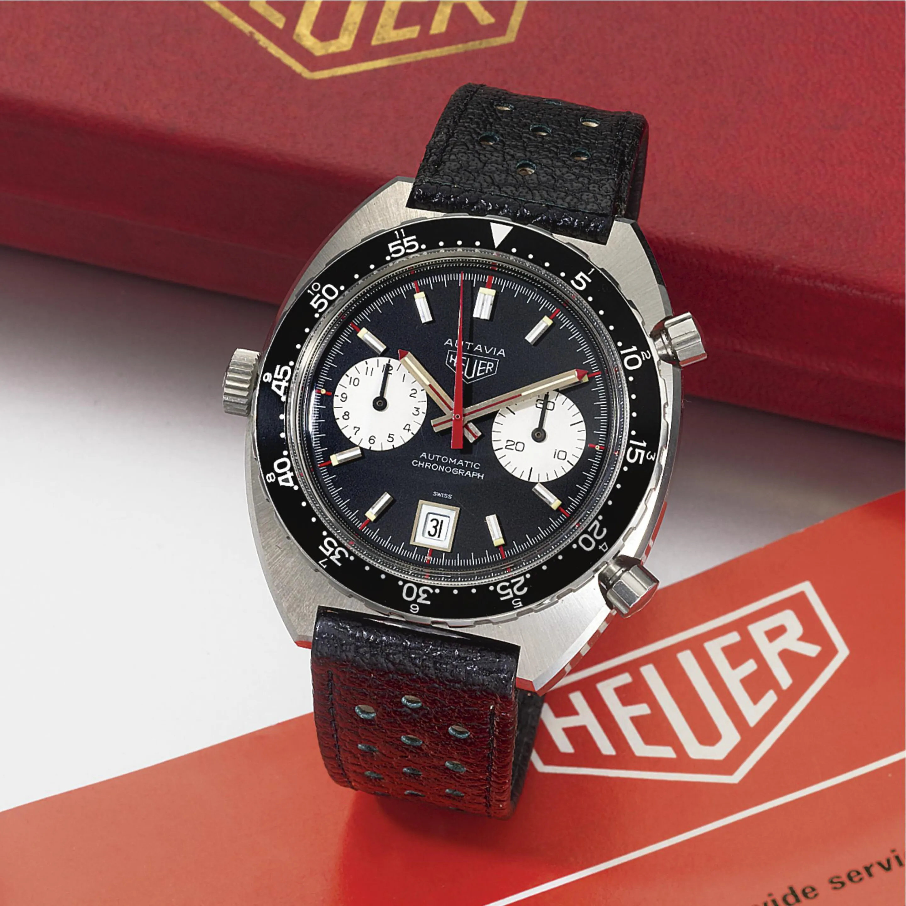 TAG Heuer Autavia 1163 MH 47mm Stainless steel Black