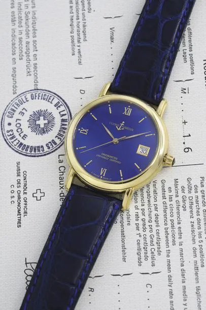 Ulysse Nardin San Marco 131-77-9 37mm Yellow gold Blue