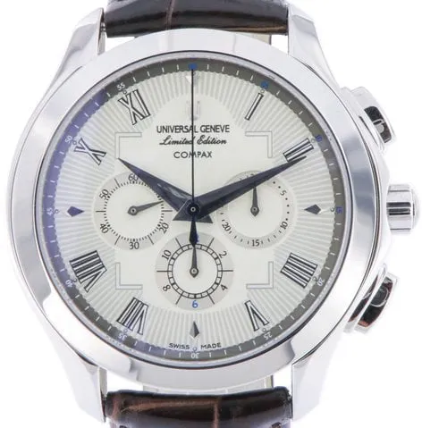 Universal Genève Compax 884.122 43mm Stainless steel White