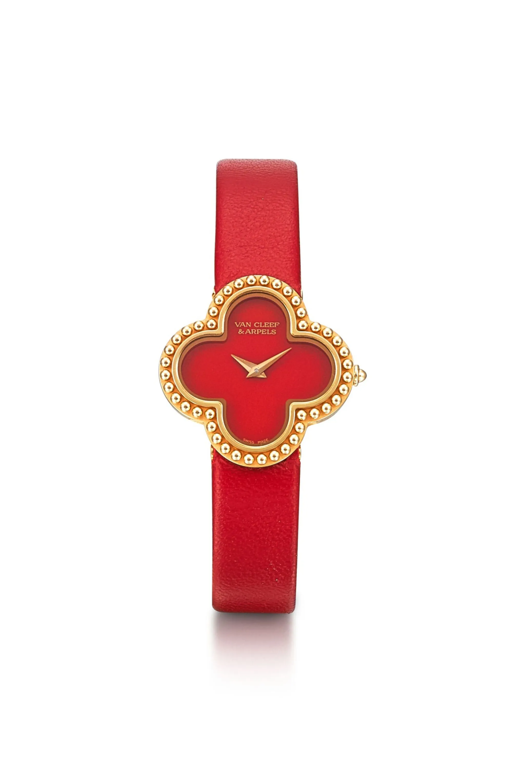 Van Cleef & Arpels Alhambra AR02VK00 26mm Rose gold Red