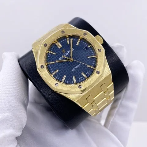 Audemars Piguet Royal Oak 15450BA.OO.1256BA.02 37mm Yellow gold Blue