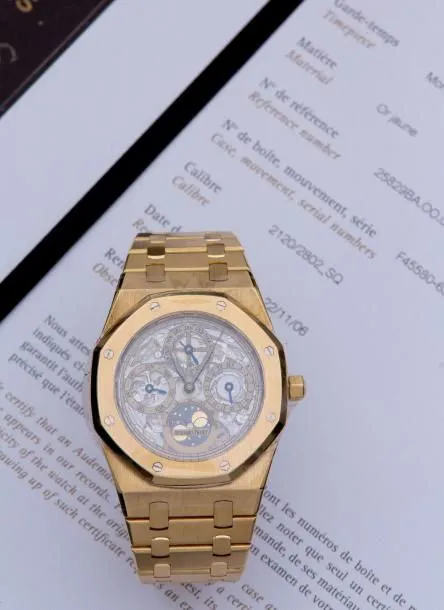 Audemars Piguet Royal Oak Perpetual Calendar 25829BA 39mm Yellow gold Skeletonized